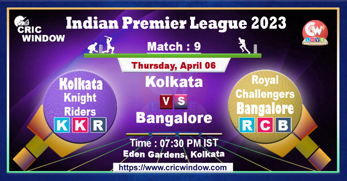 IPL KKR vs RCB live match action