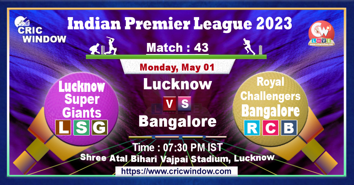 IPL LSG vs RCB live match action