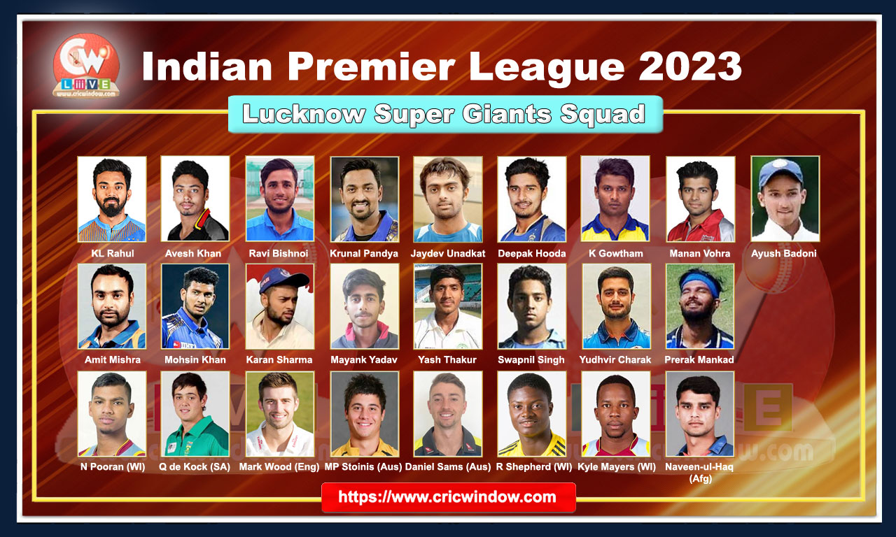 IPL Lucknow Super Giants squad 2023