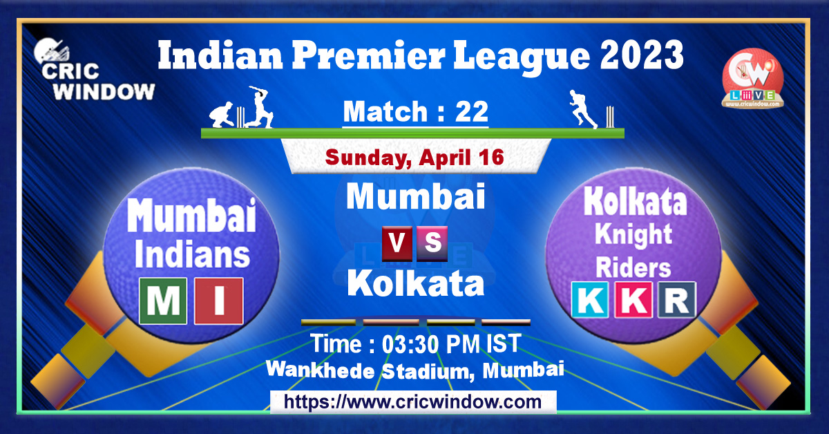 IPL MI vs KKR live match action