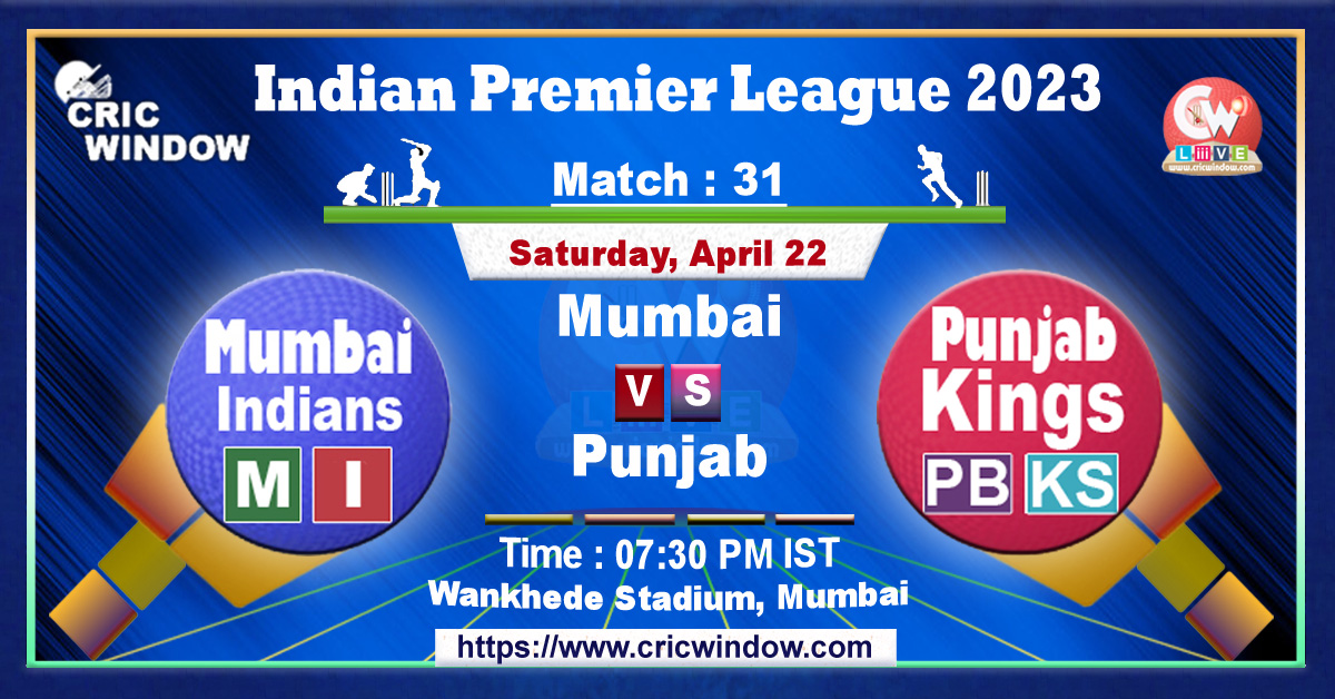 IPL MI vs PBKS live match action