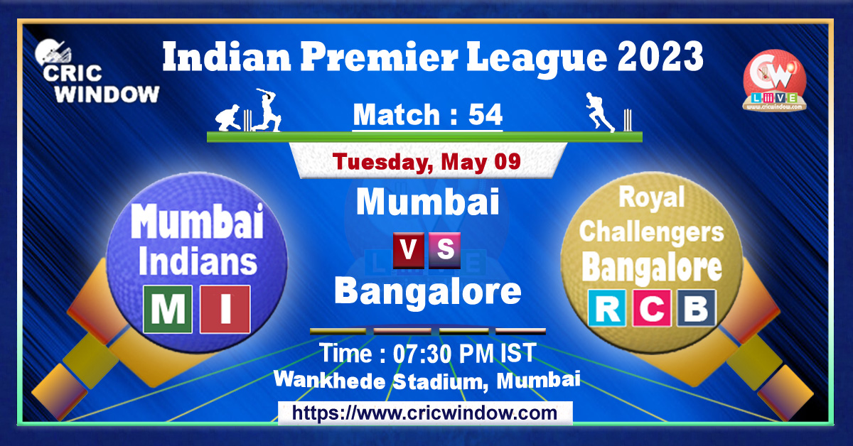 IPL MI vs RCB live match action
