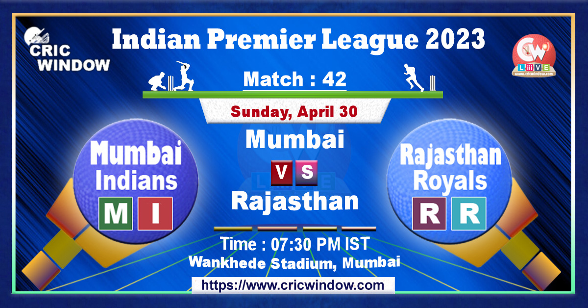 IPL MI vs RR live match action