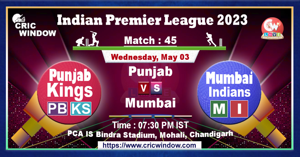 IPL PBKS vs MI live match action