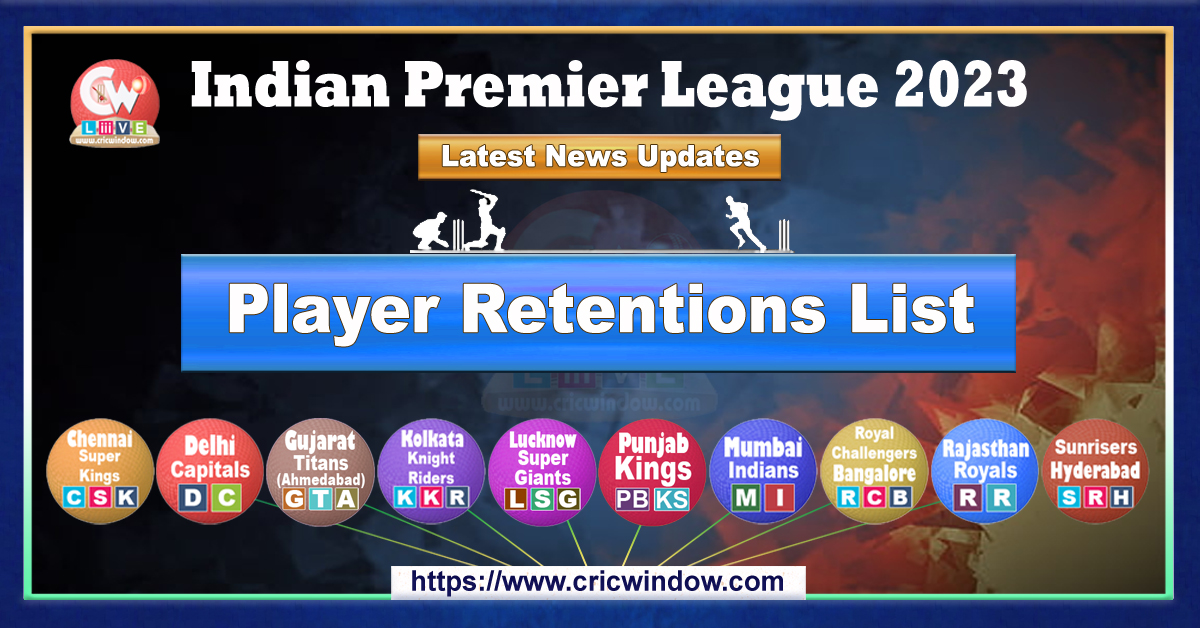 IPL Retined and Released Players list 2023