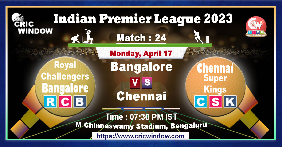 IPL RCB vs CSK live match action