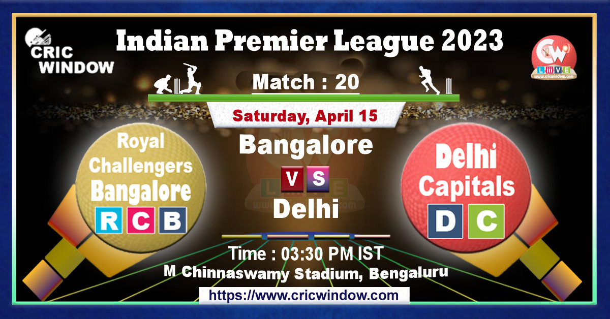 IPL RCB vs DC live match action