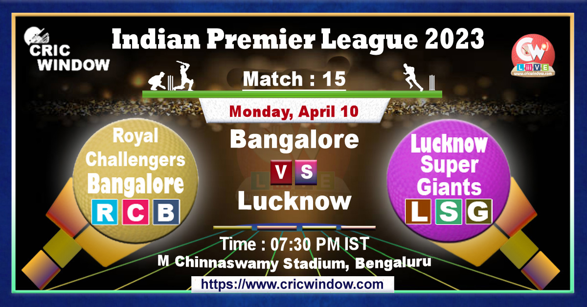 IPL RCB vs LSG live match action