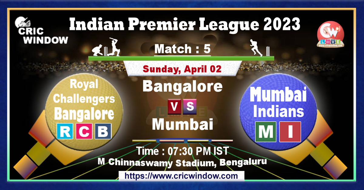IPL RCB vs MI live match action