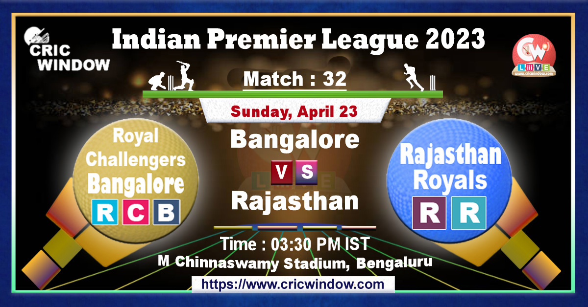 IPL RCB vs RR live match action