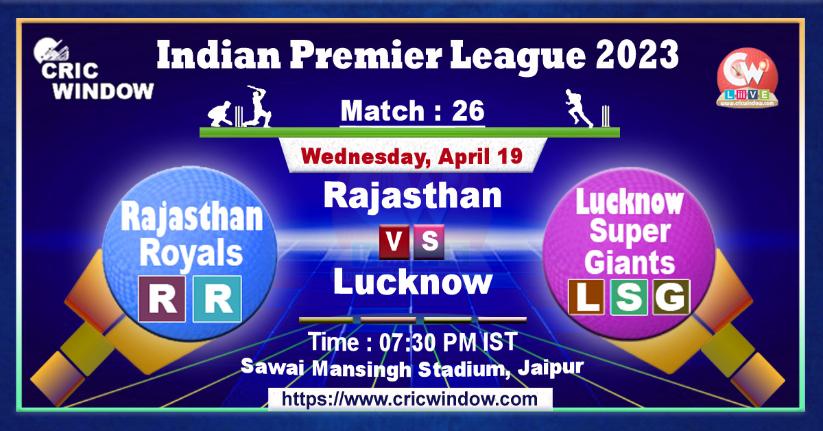 IPL RR vs LSG live match action