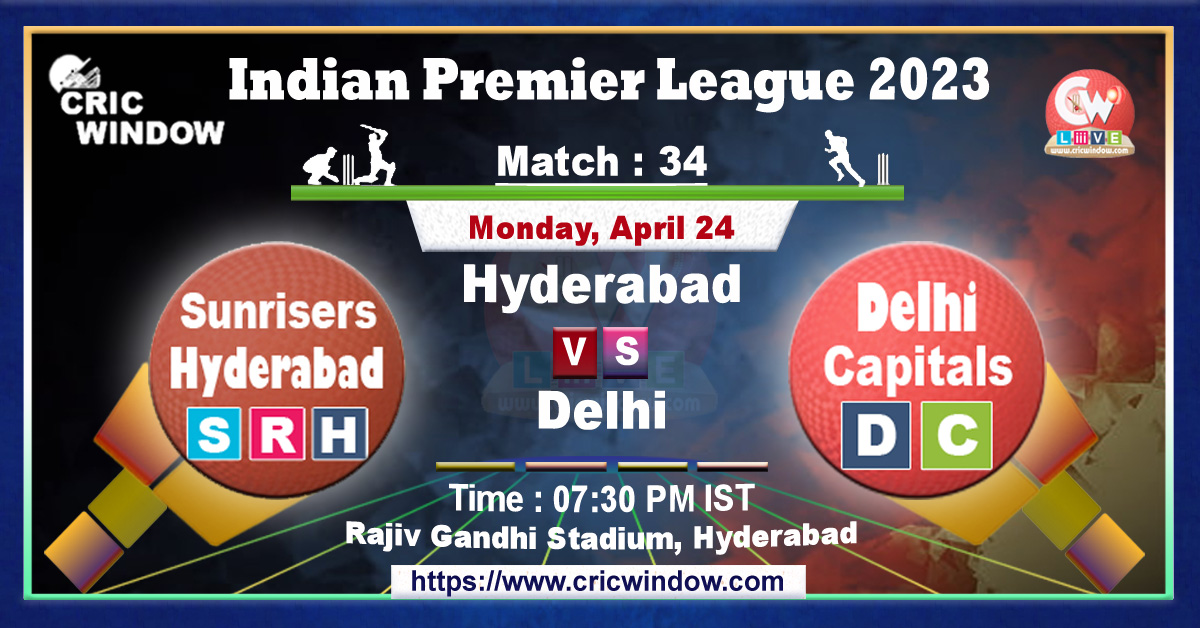 IPL SRH vs DC live match action