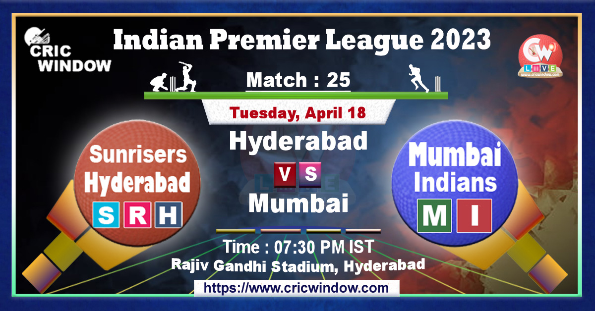 IPL SRH vs MI live match action