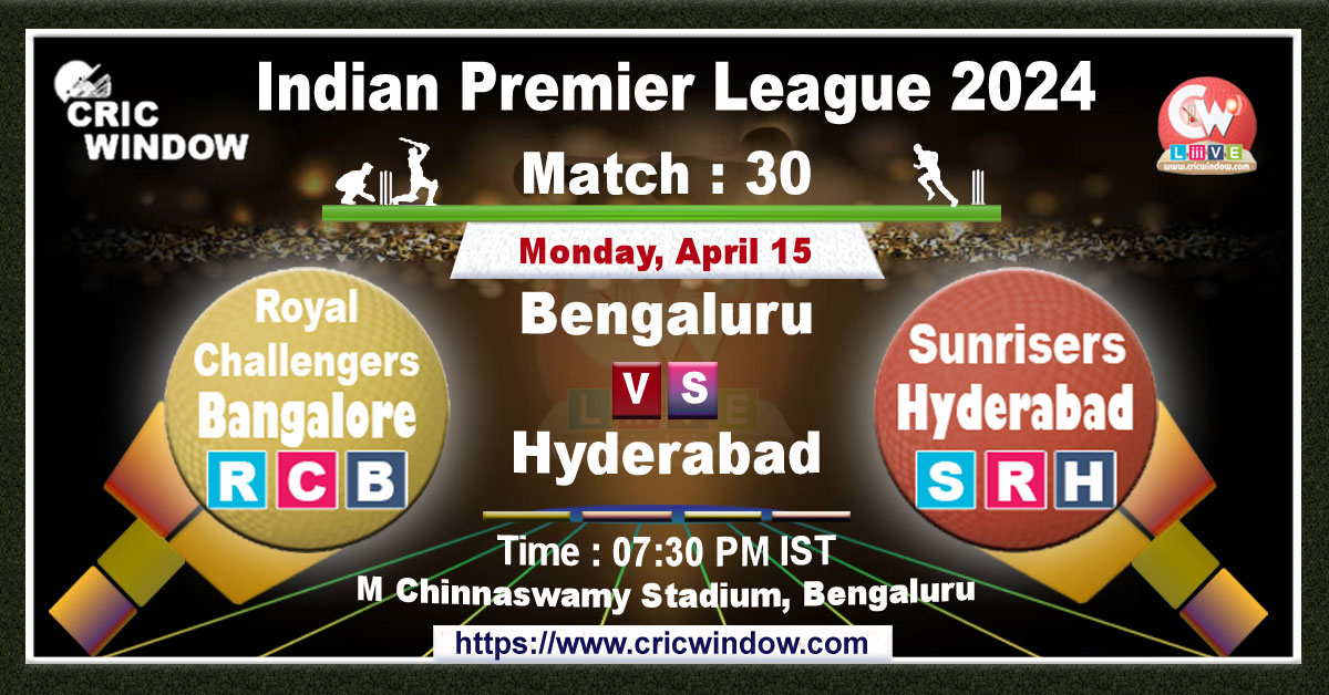 IPL Bengaluru vs Hyderabad live score and Report