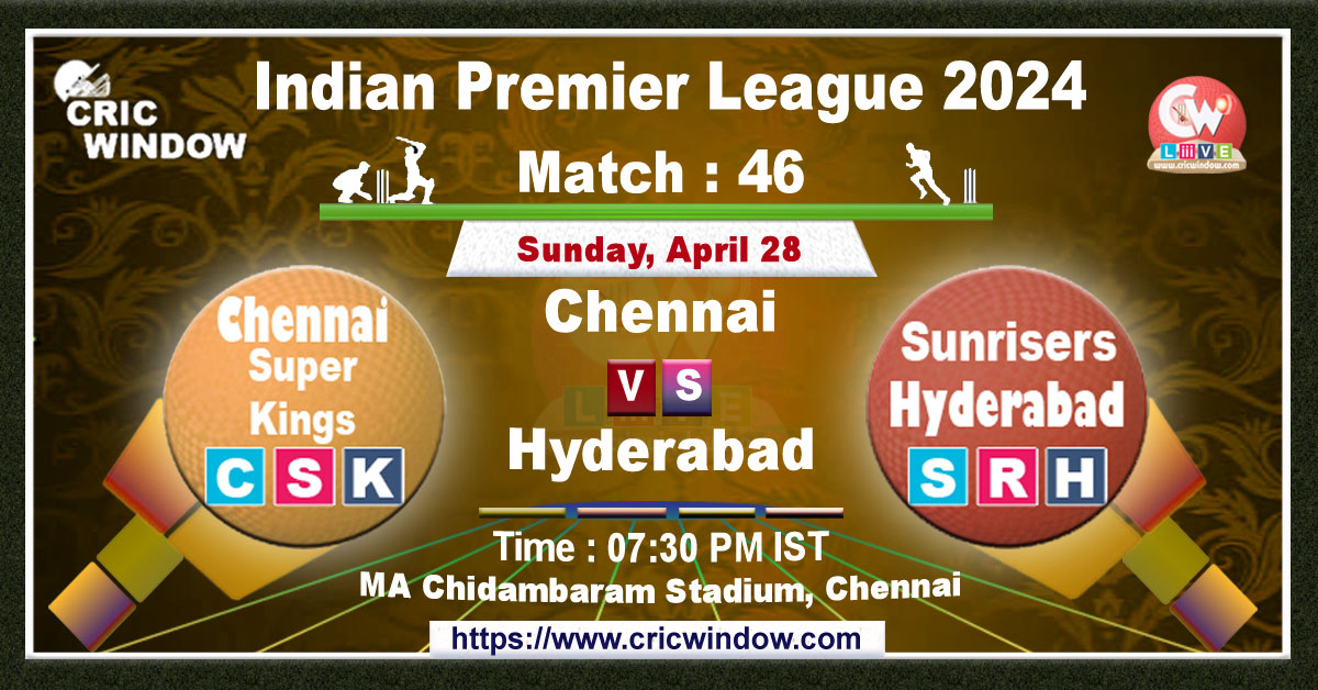 IPL CSK vs SRH live match action