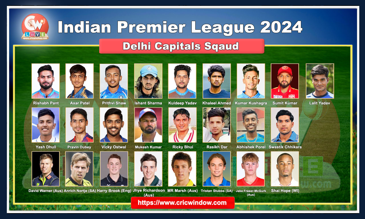IPL DC squad 2024