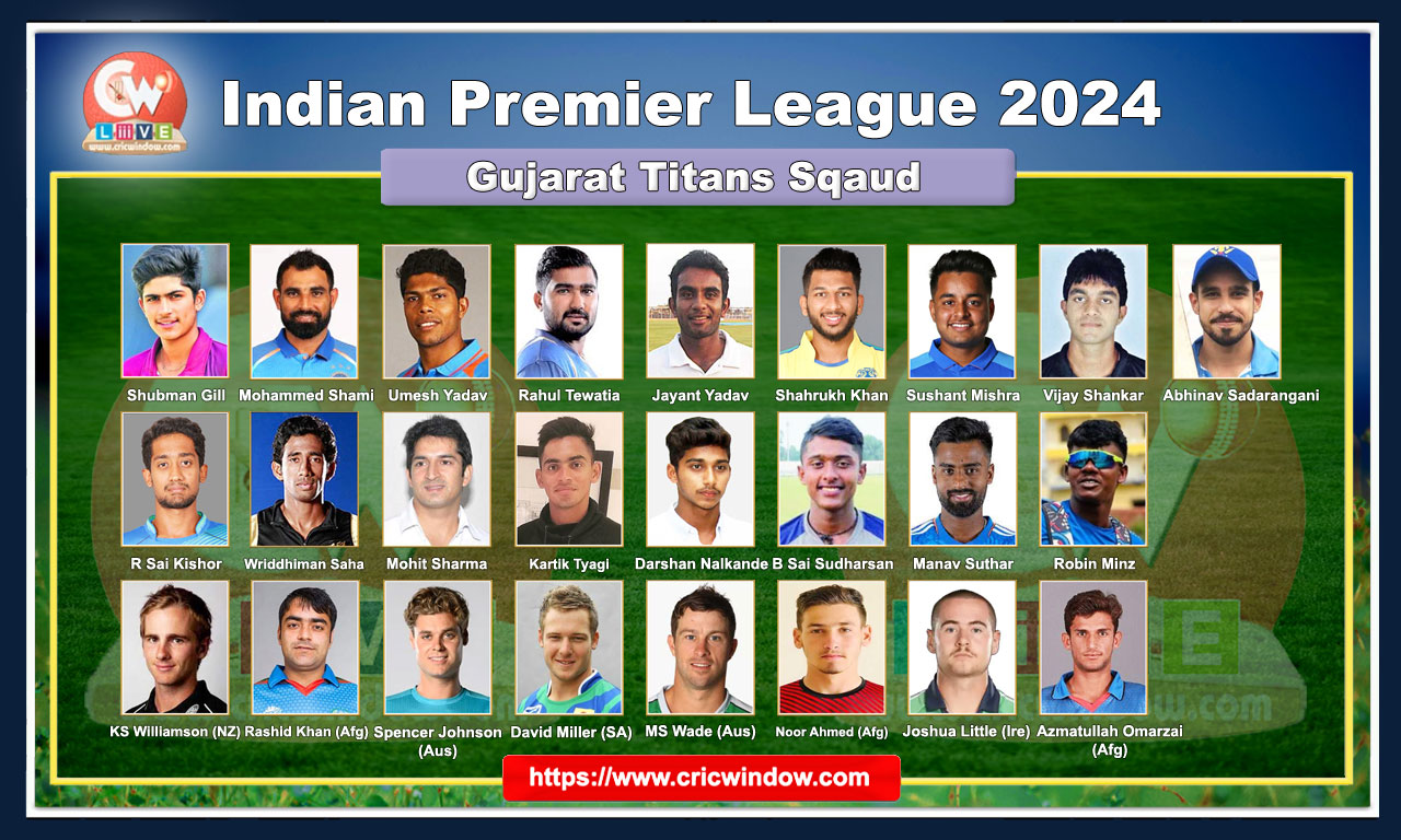 IPL Gujarat Titans squad 2024