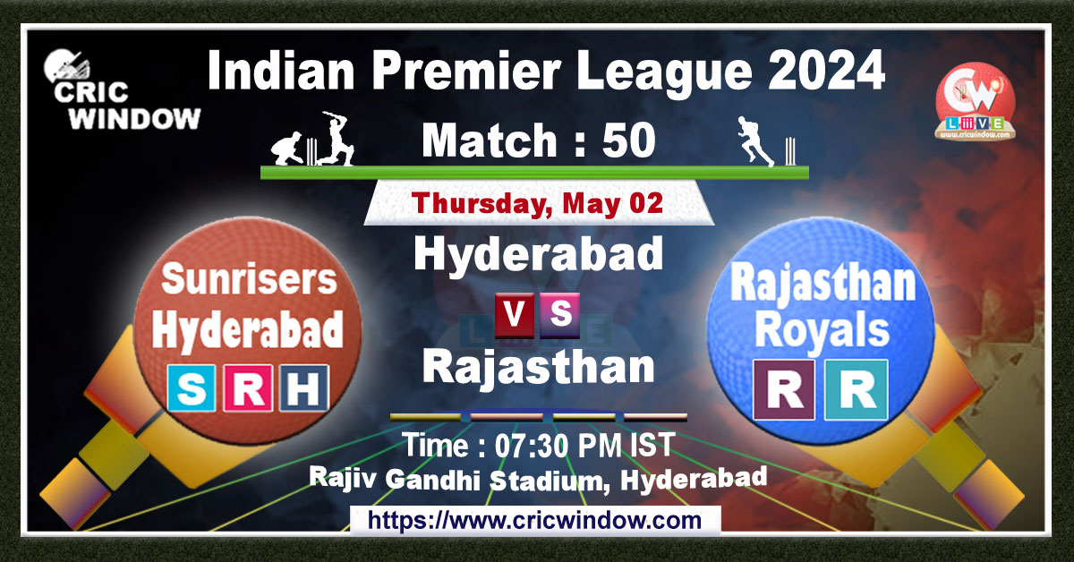 IPL Hyderabad vs Rajasthan live score and Report
