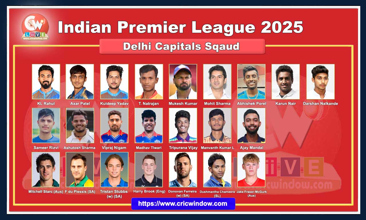 IPL DC final squad 2025