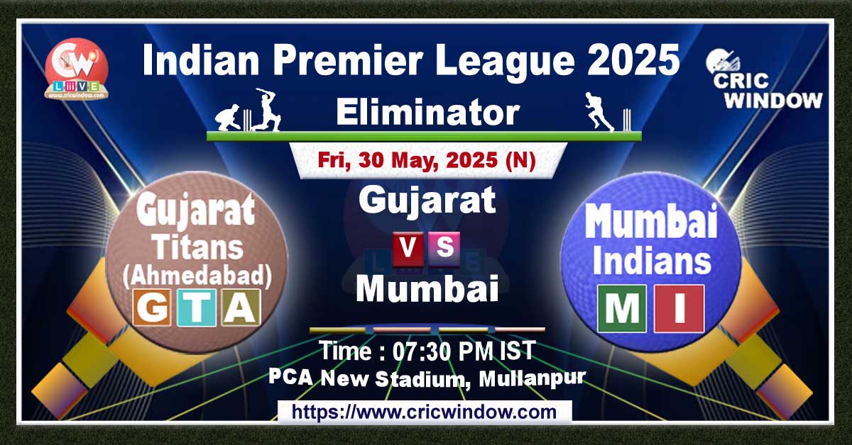 IPL eliminator GT vs MI match previews 2025
