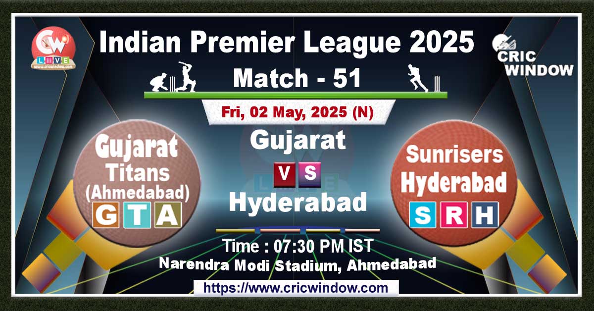IPL GT vs SRH match live updates