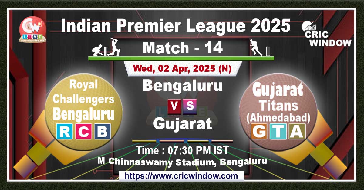 IPL RCB vs GT match previews 2025