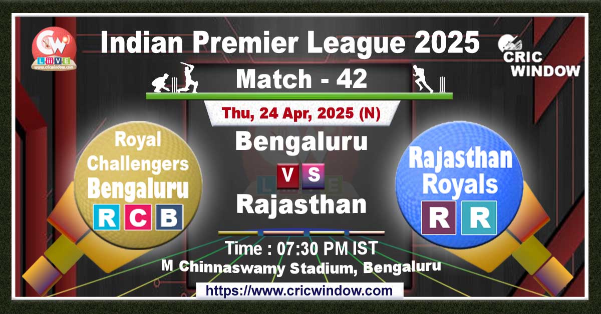 IPL RCB vs RR match previews 2025