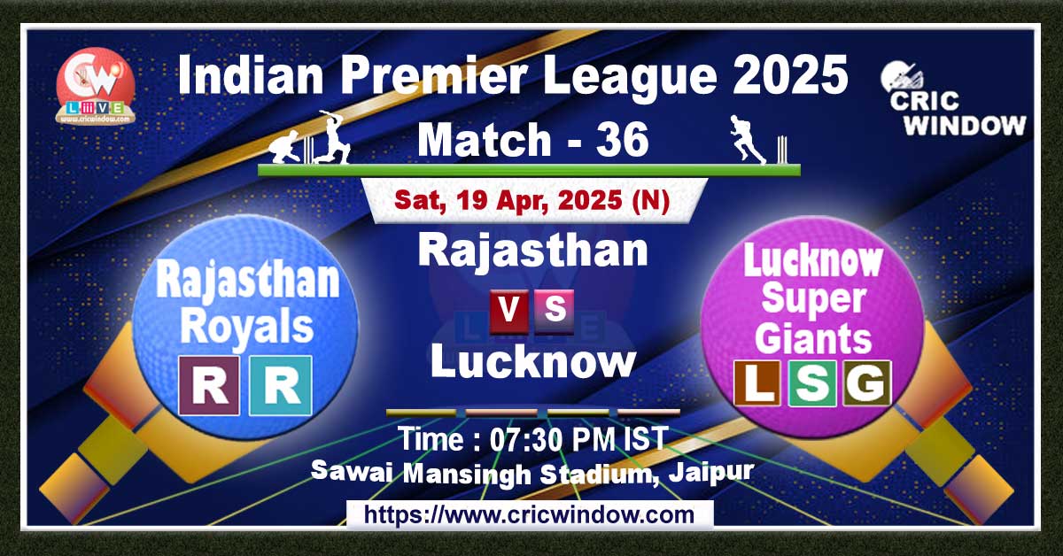 IPL RR vs LSG match previews 2025