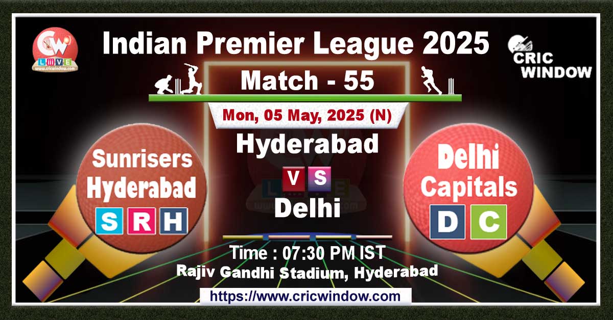 IPL SRH vs DC match live 2025