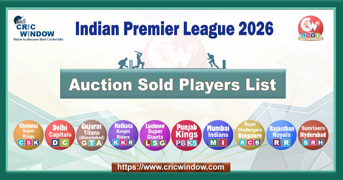 IPL Auction Sold Players List 2026
