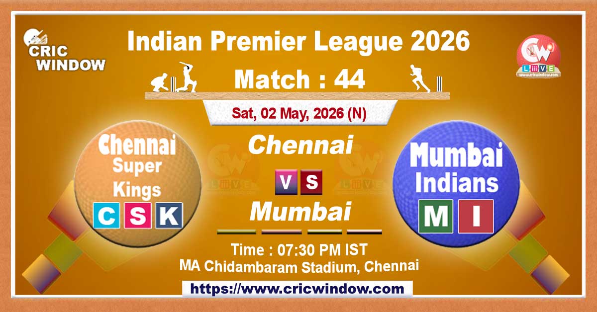 IPL 2026 CSK vs MI match live updates