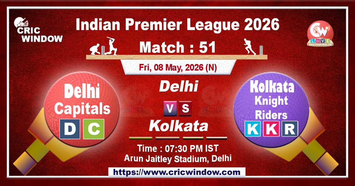 IPL 2026 DC vs KKR match live updates