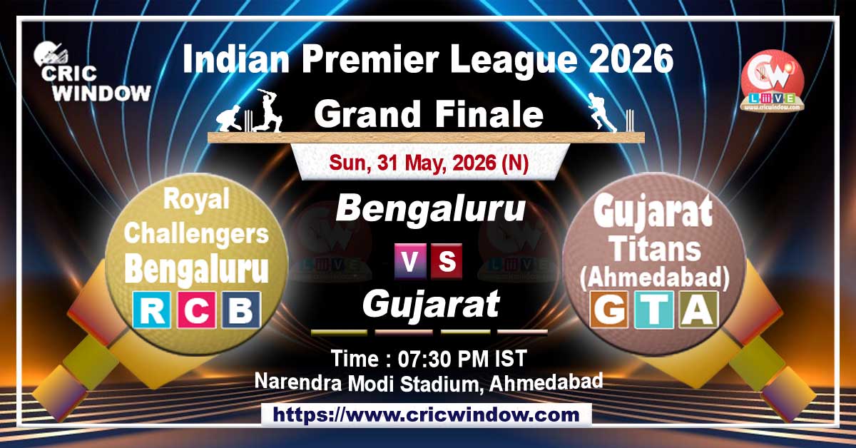 IPL Final Match : Bengaluru vs Gujarat live updates 2026