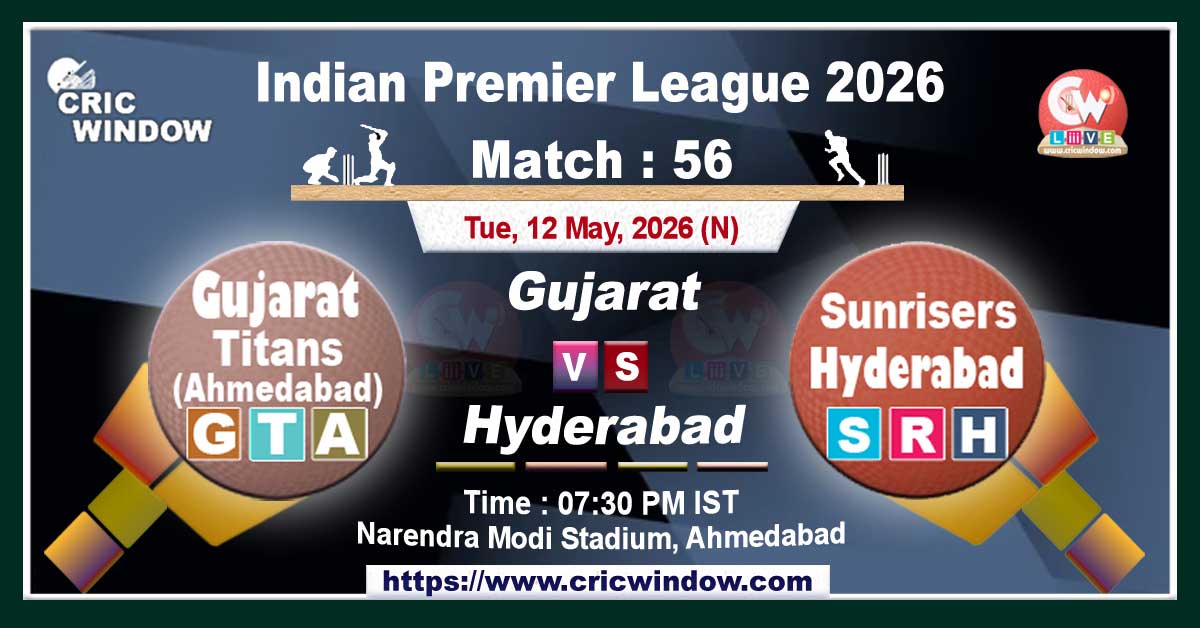 IPL 2026 GT vs SRH match live updates
