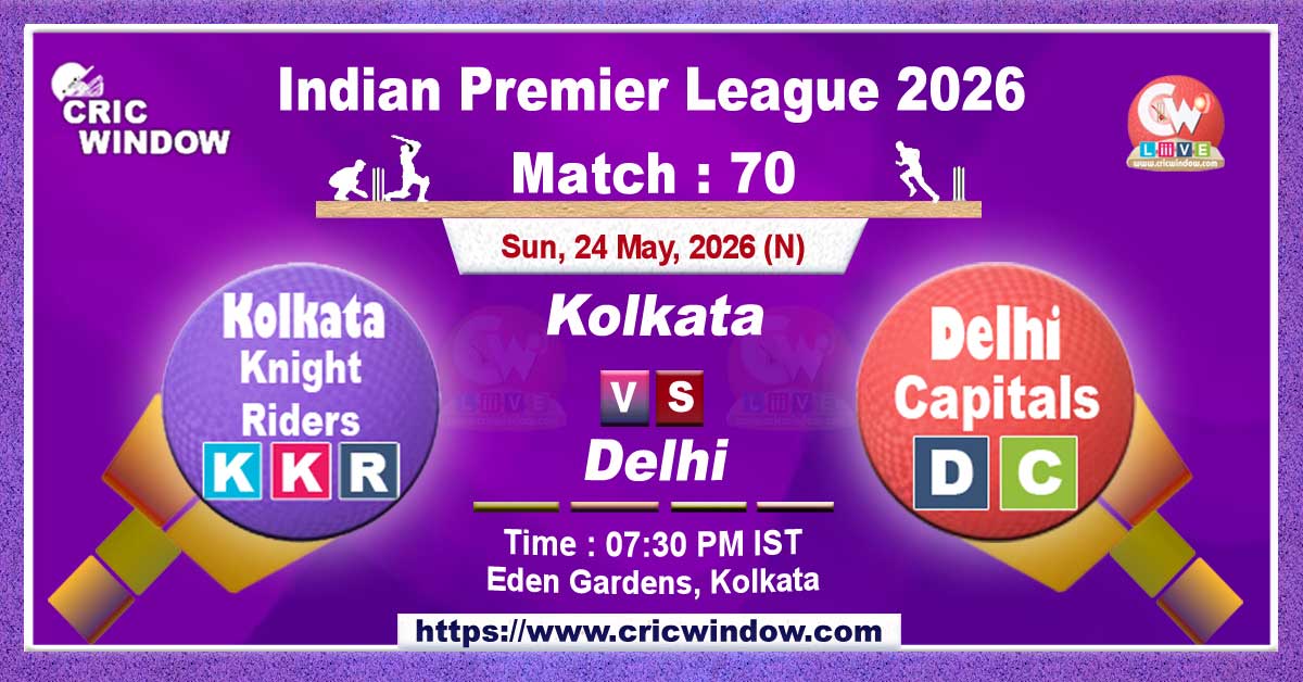 IPL 2026 KKR vs DC match live updates