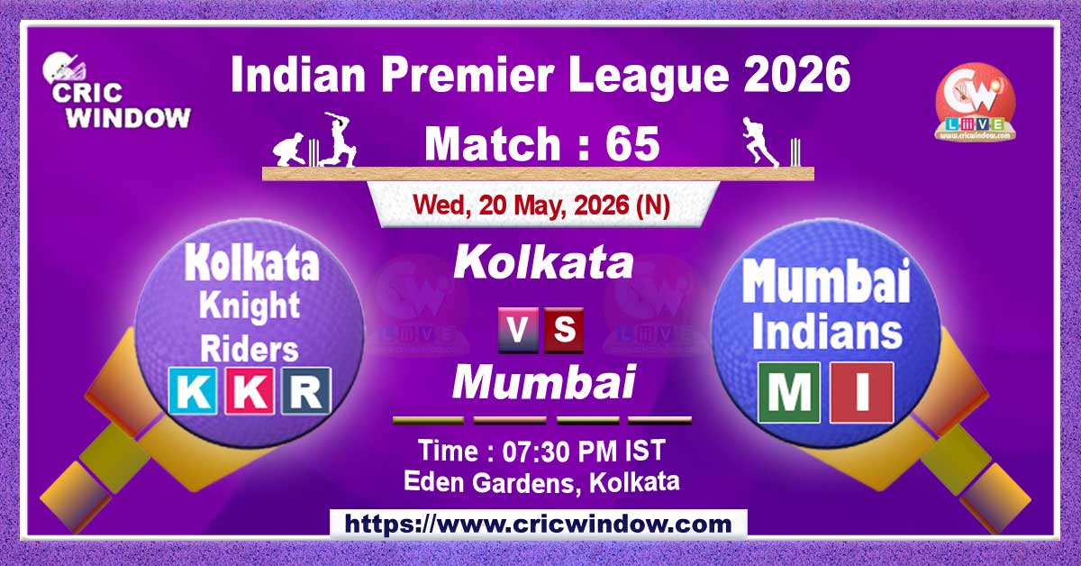 IPL 2026 KKR vs MI match live updates