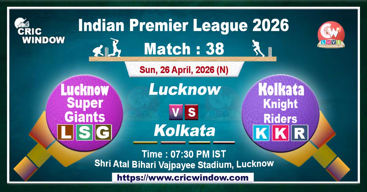 IPL 2026 LSG vs KKR match live updates