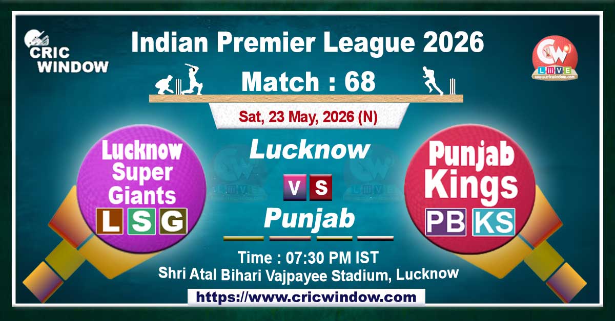 IPL 2026 LSG vs PBKS match live updates