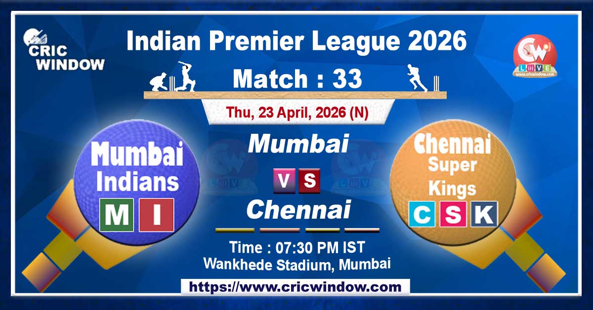 IPL 2026 MI vs CSK match live updates