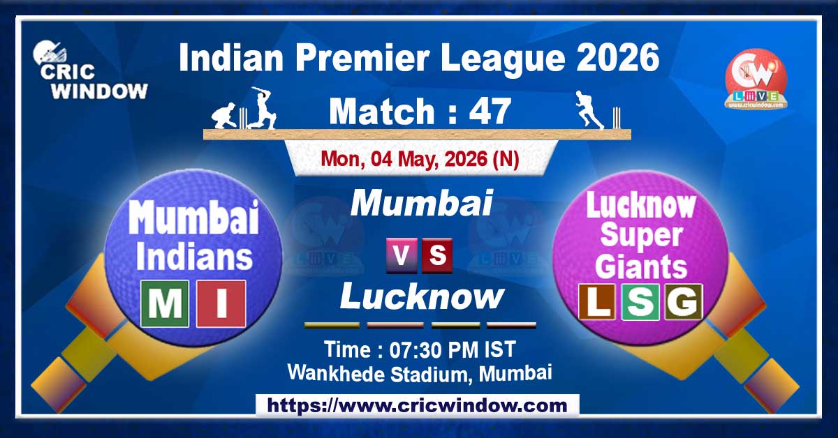 IPL 2026 MI vs LSG match live updates
