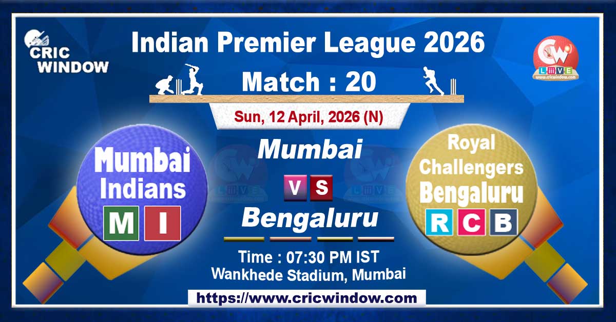IPL 2026 MI vs RCB match live updates