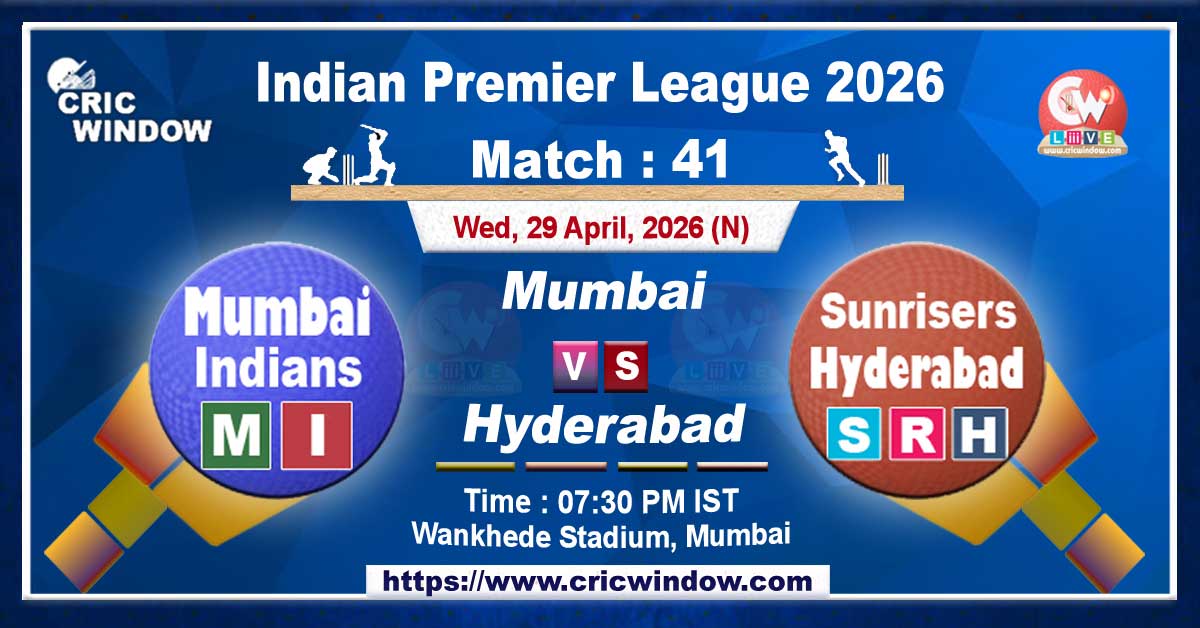 IPL 2026 MI vs SRH match live updates