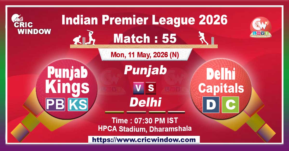 IPL 2026 PBKS vs DC match live updates