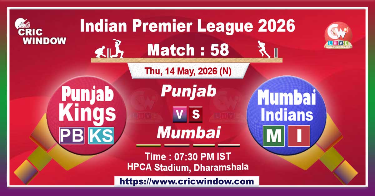IPL 2026 PBKS vs MI match live updates