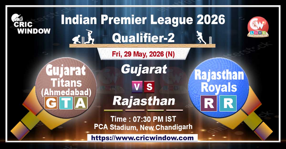 IPL Qualifier 2 : Gujarat vs Rajasthan live updates 2026
