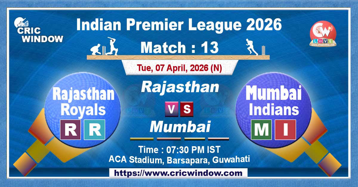 IPL 2026 RR vs MI match live updates