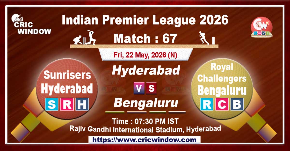 IPL 2026 SRH vs RCB match live updates