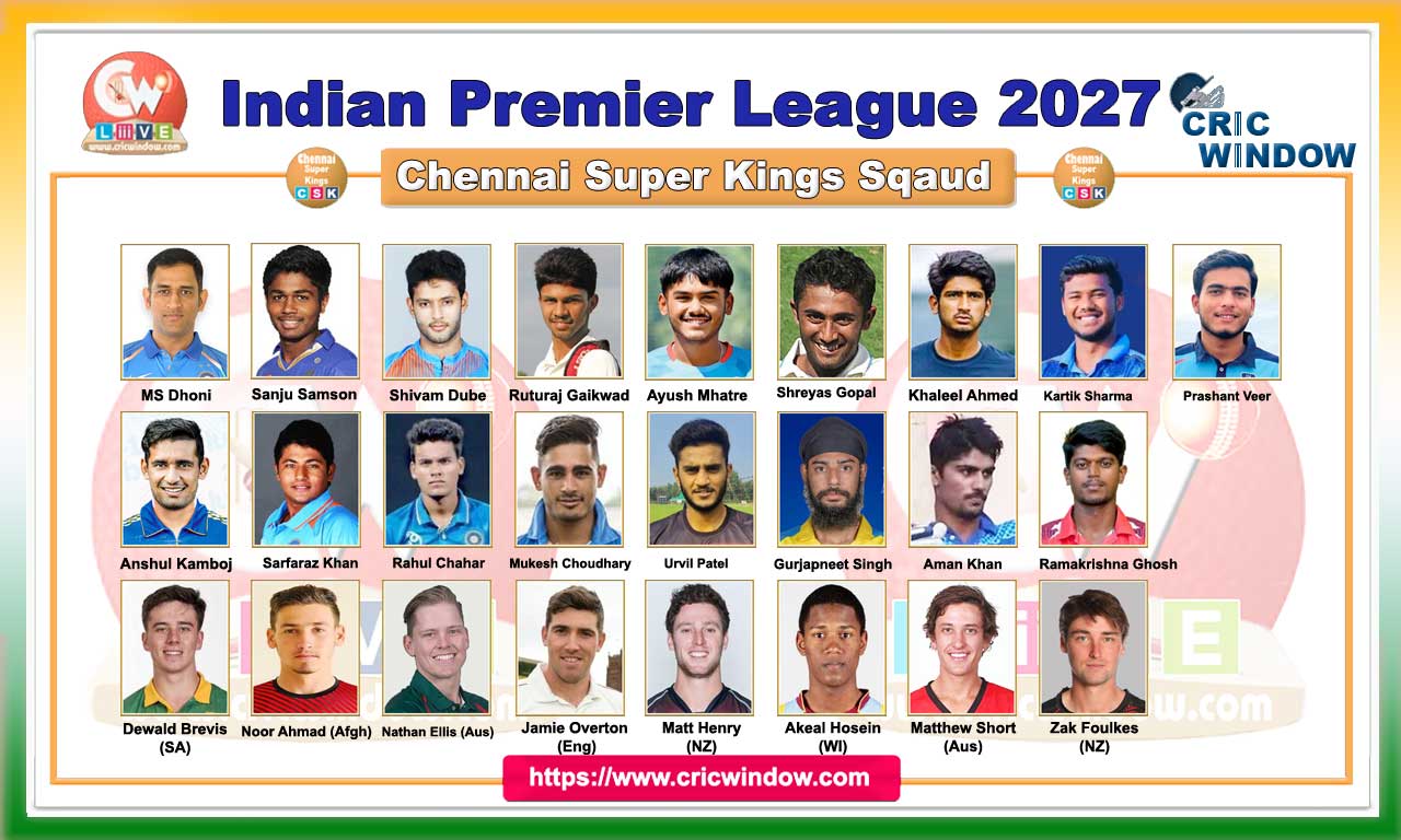 IPL CSK squad 2027