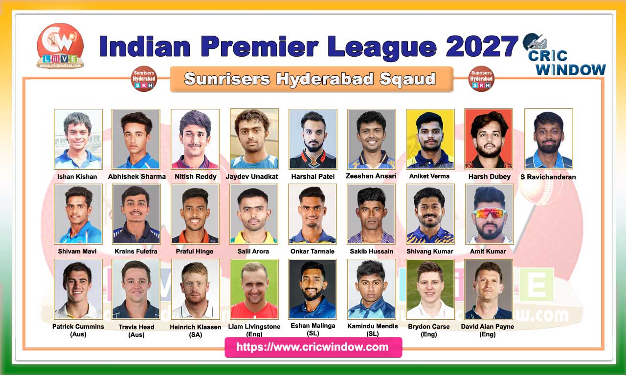 IPL SRH squad 2027
