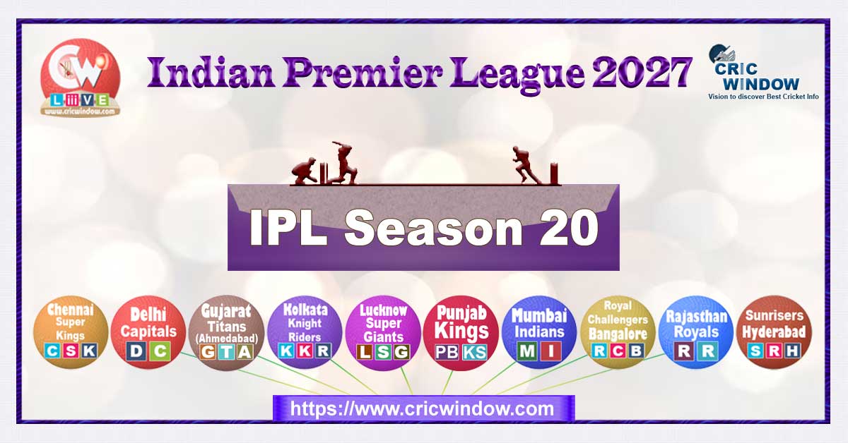 IPL 2027 live updates